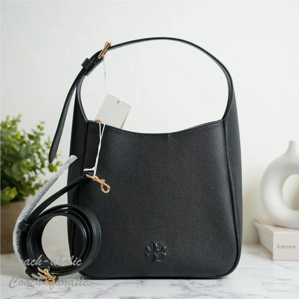 Tory Burch Thea Small Slouchy Shoulder Bag 170244 in Black