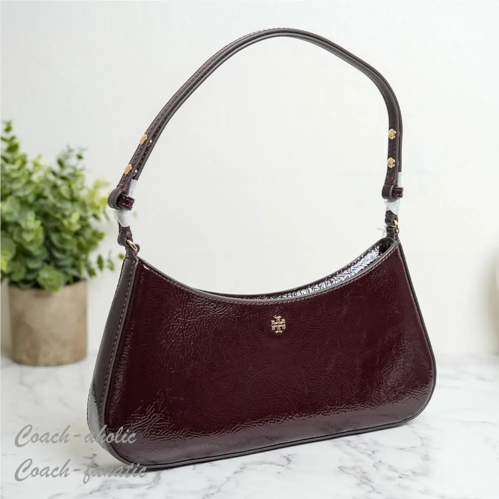 Emerson Crinkle Leather Shoulder Bag 170230 In Agnello by Tory Burch
