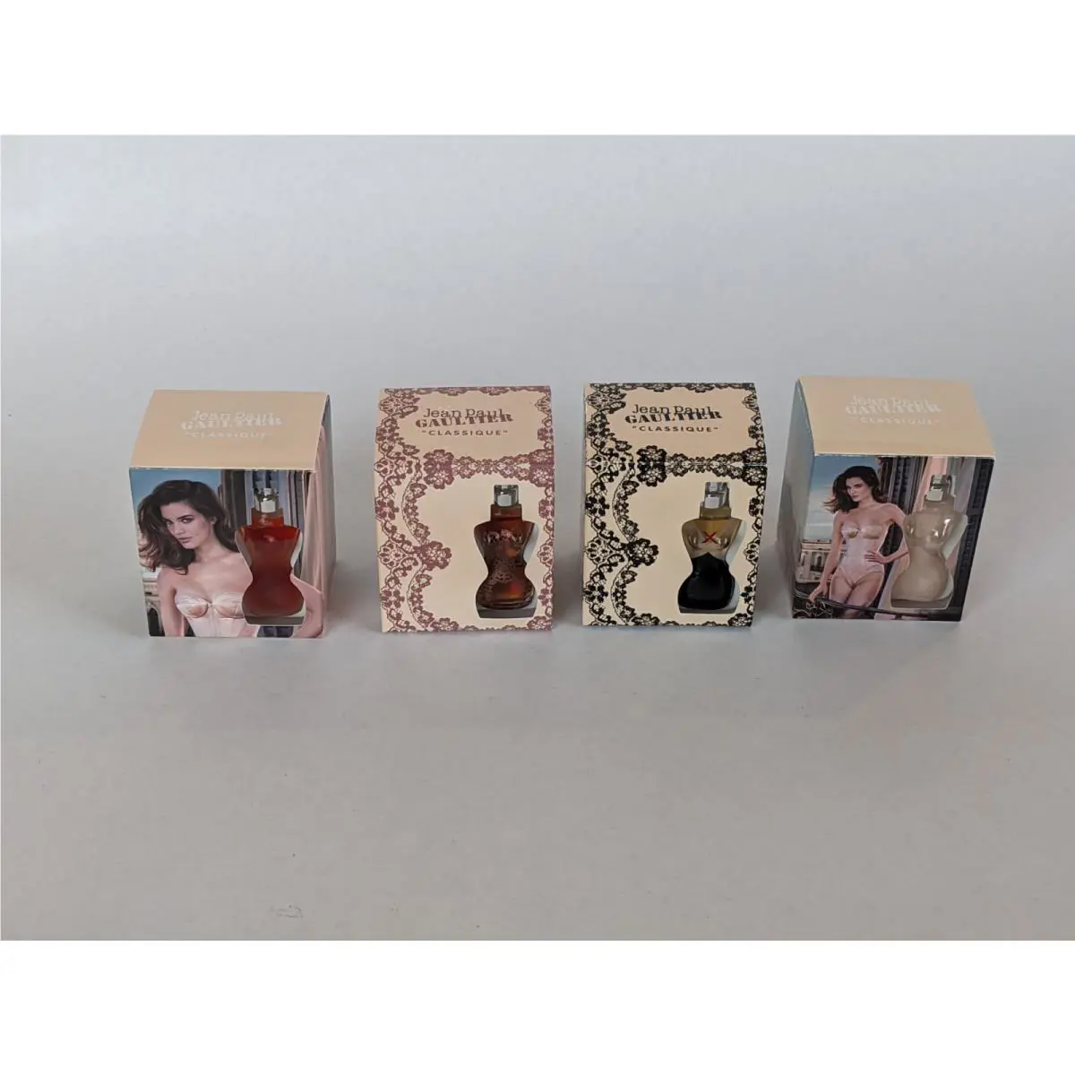 Set of 4 Classique by Jean Paul Gaultier 3.5 Ml/ 0.11 oz Eau de Parfum Minis
