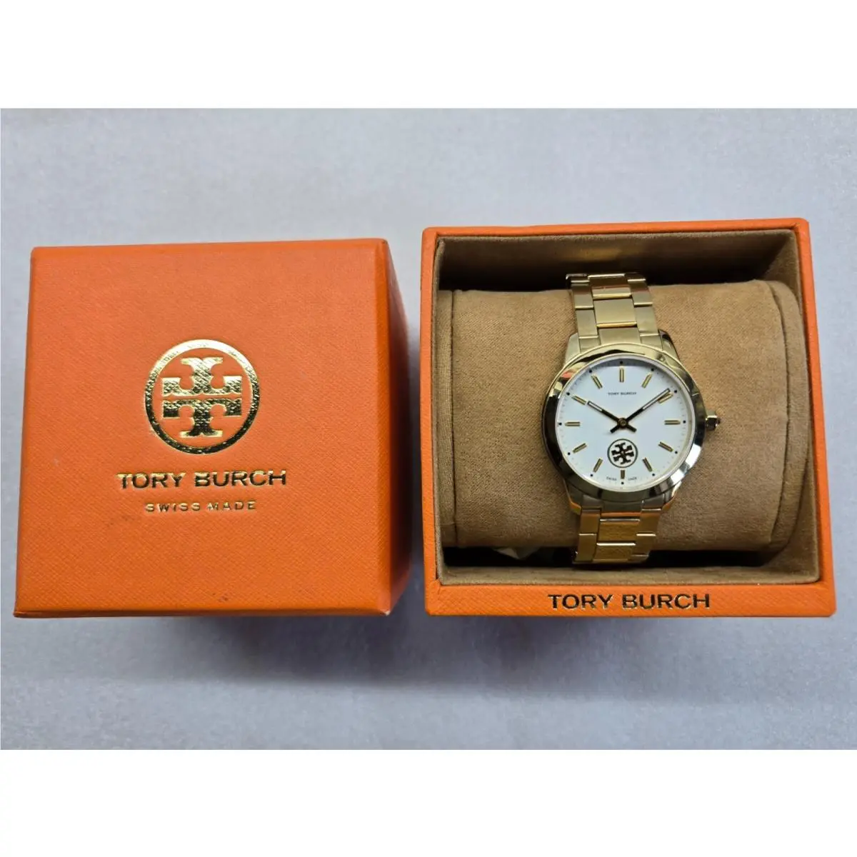 Collins Cream Dial Gold-tone St. Steel Women`s Watch TB1300 by Tory Burch