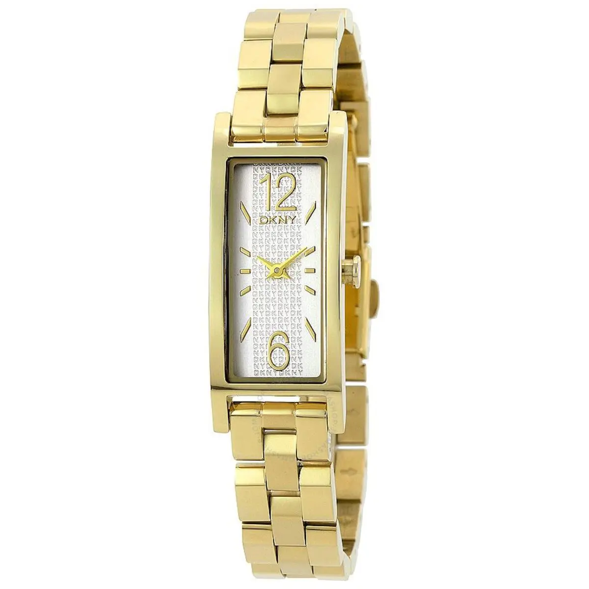 Dkny Soho Pelham Gold Tone Classic Rectangular Womens Watch NY2428