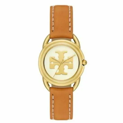 Tory Burch TBW7226 Miller Ivory Dial Brown Leather Strap Women s Watch