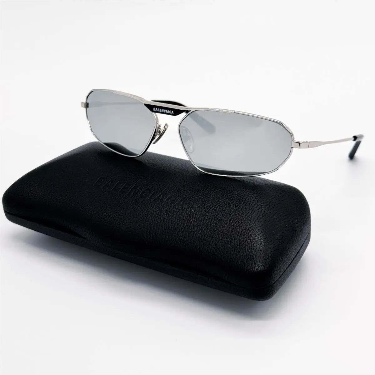 Balenciaga BB0245S 002 Silver Unisex Sunglasses Metal Eyewear