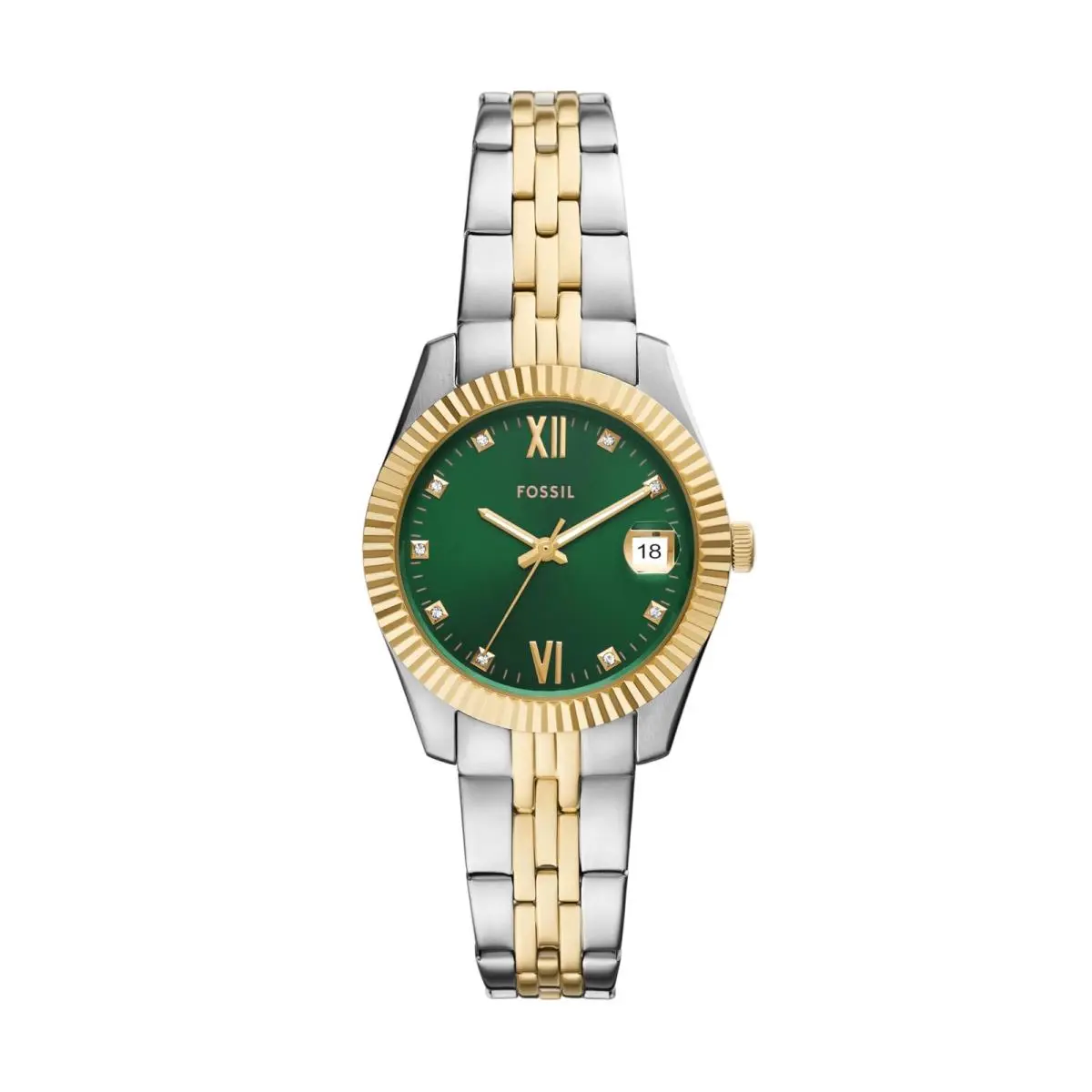 Women`s Watch Scarlette Quartz Stainless 32MM Gold/silver/green by Fossil
