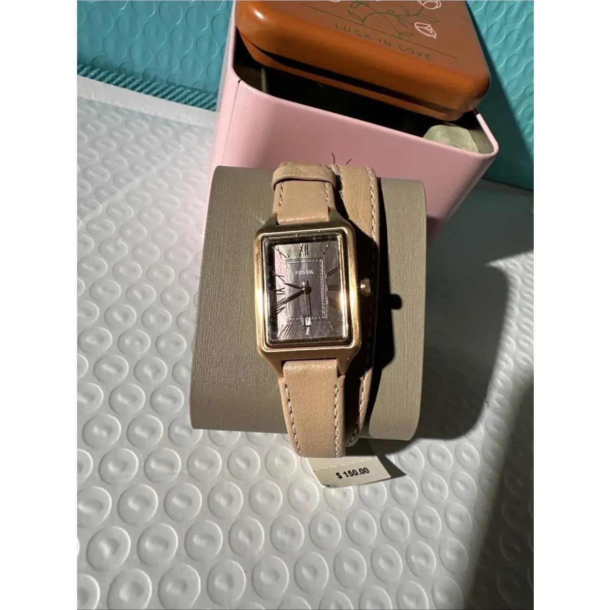 Fossil Raquel Quartz Ladies Watch ES5234 - White, Dial: Mother of Pearl, Band: Brown