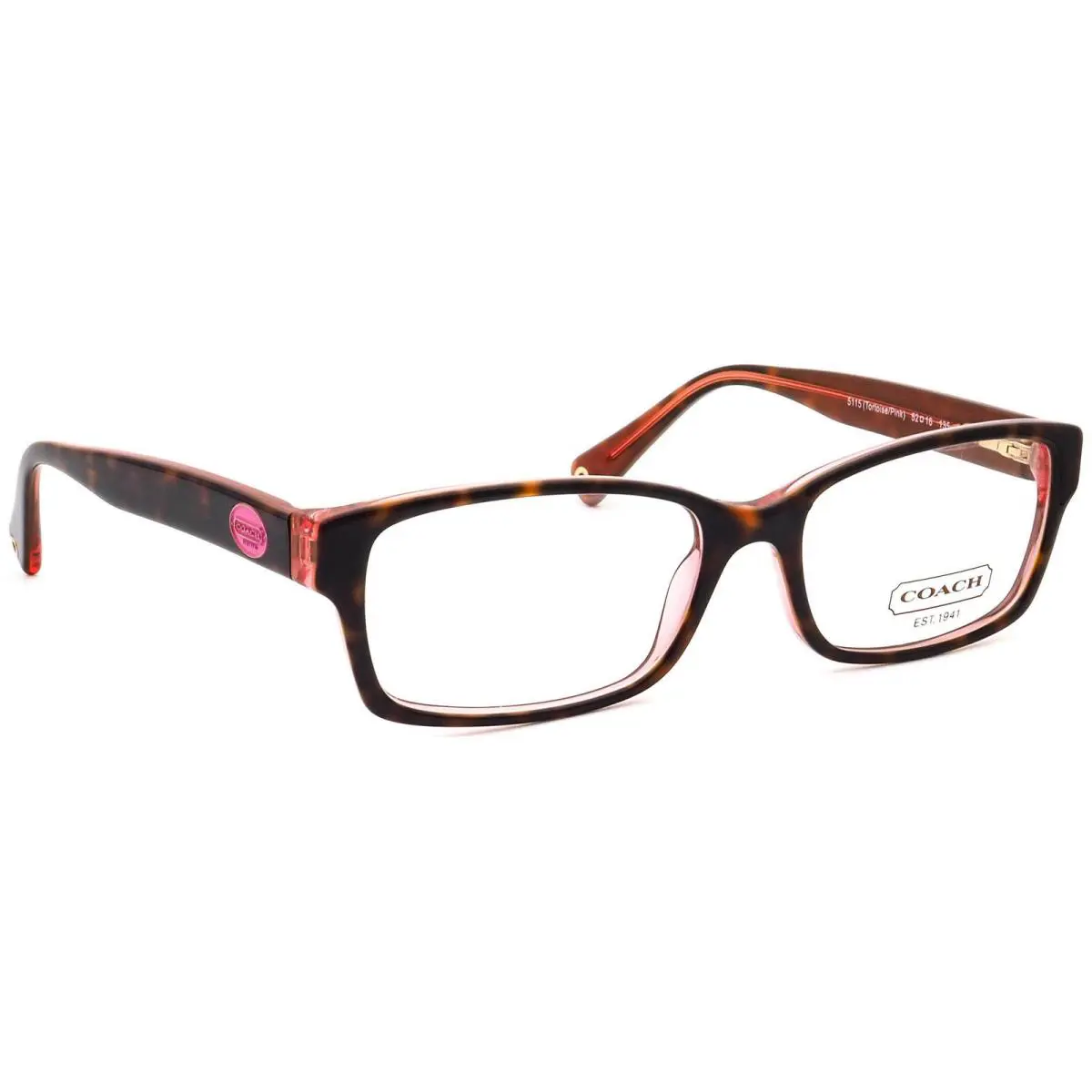 Coach HC 6040 (brooklyn) Eyeglasses HC 6040 Brooklyn 5115 Tortoise/pink Square Frame 52 16 135