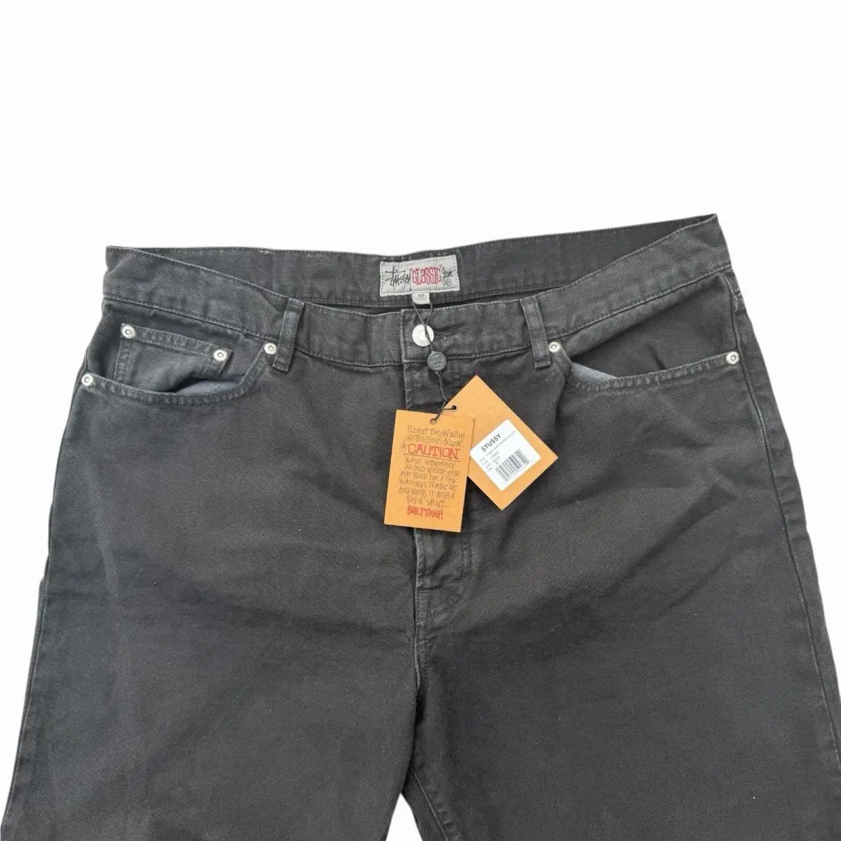Stussy  clothing - STUSSY CLASSIC JEANS WASHED CANVAS - 116659 - Black (UPC: 0195292500342) 3