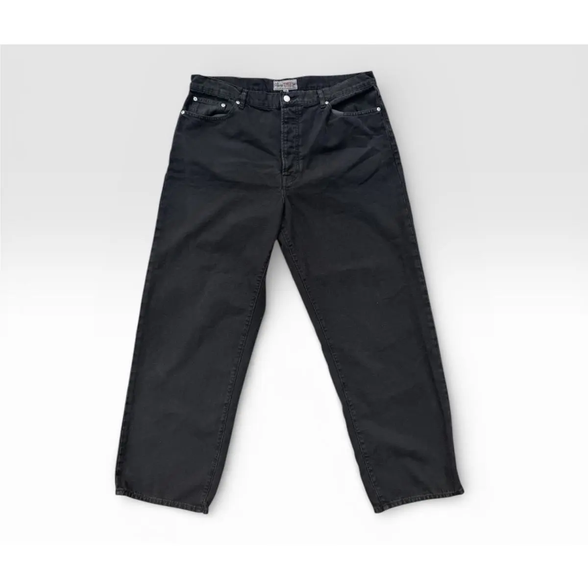 Stussy Classic Washed Canvas Jeans Black Size 38 Relaxed Fit