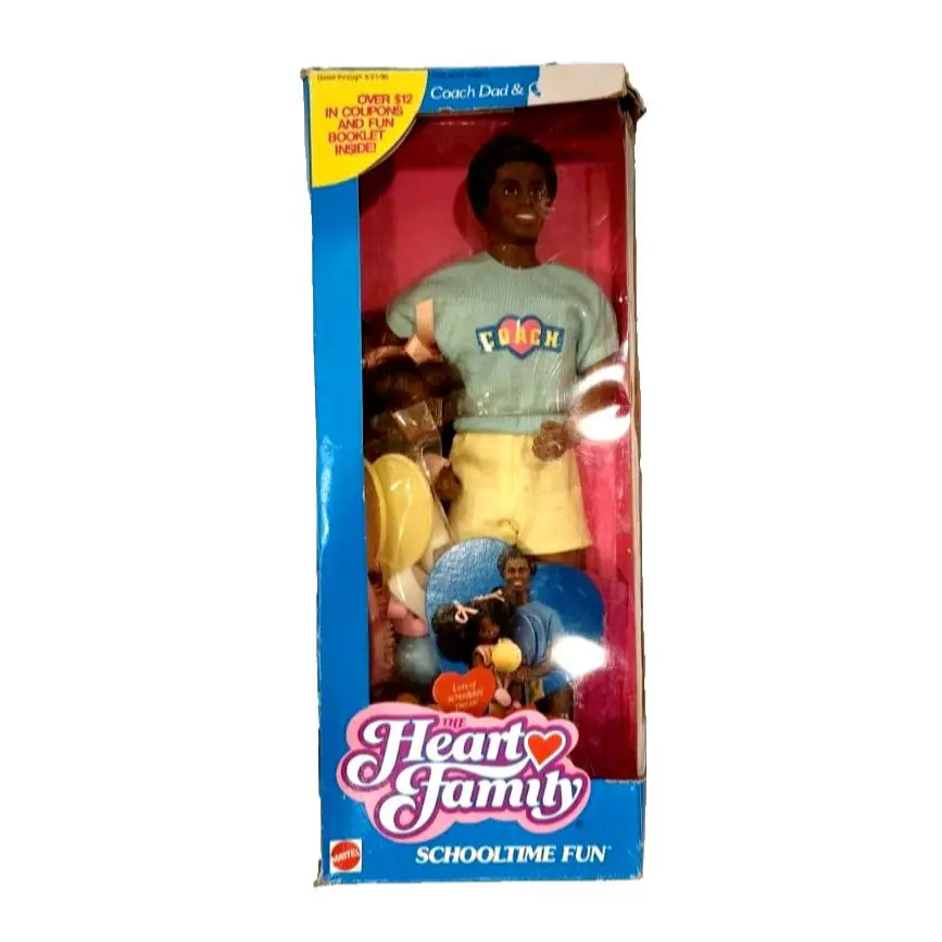 Heart Family Schooltime Fun Coach Dad Girl Vtg 1988 African American Rare
