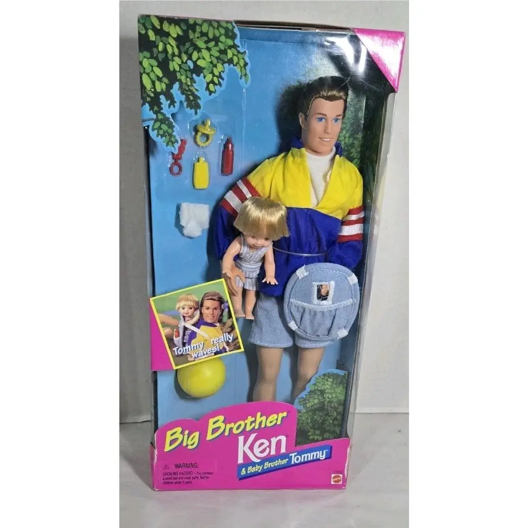 Vtg 1996 Barbie Big Brother Ken Baby Brother Tommy Mattel 17055 Mib