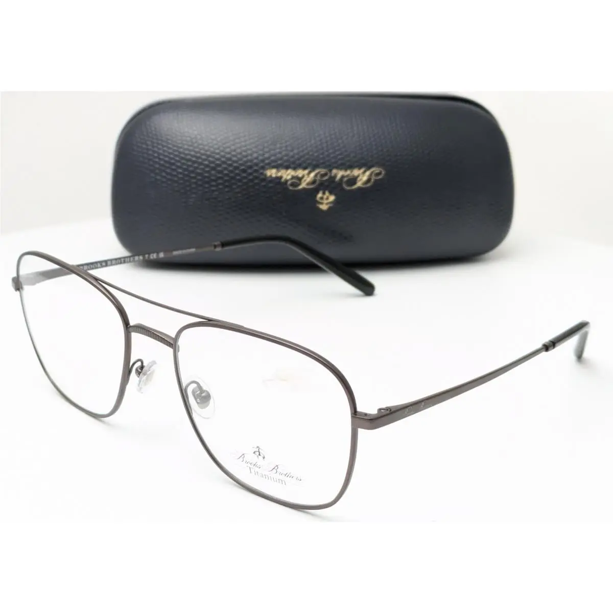 BB 1095T 1509T Gunmetal Titanium Men`s Eyeglass Frames 56-20-145 by Brooks Brothers