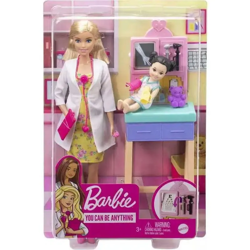 Barbie Careers Pediatrician Playset with Blonde Fashion Doll
