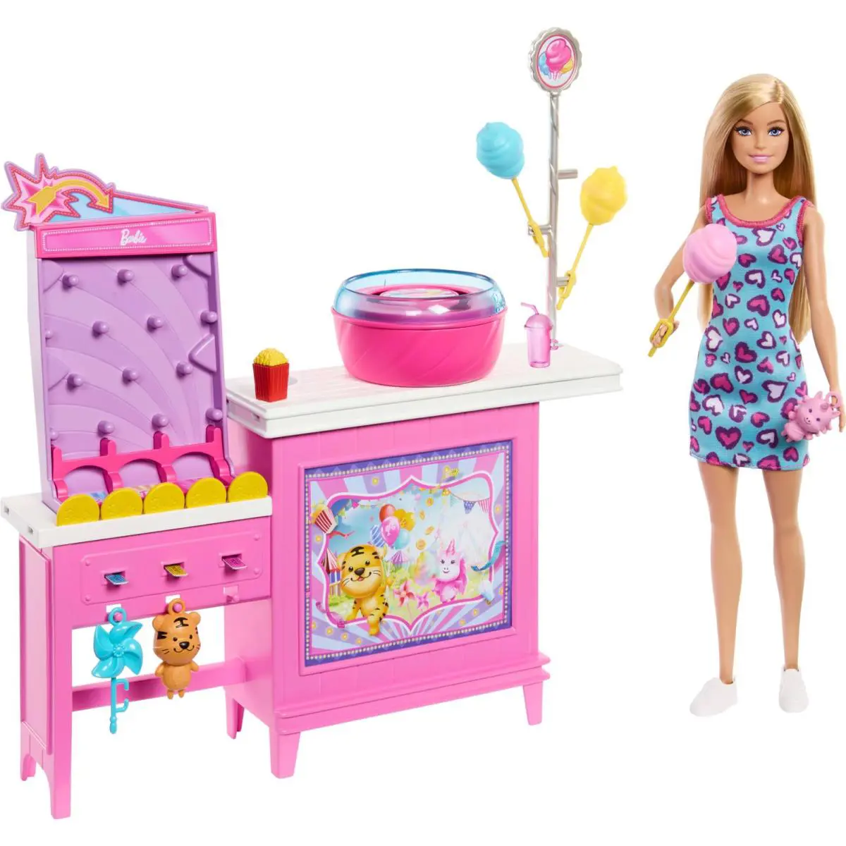 Barbie Mysteries Beach Detectives Malibu” Doll Cotton Candy Game Booth
