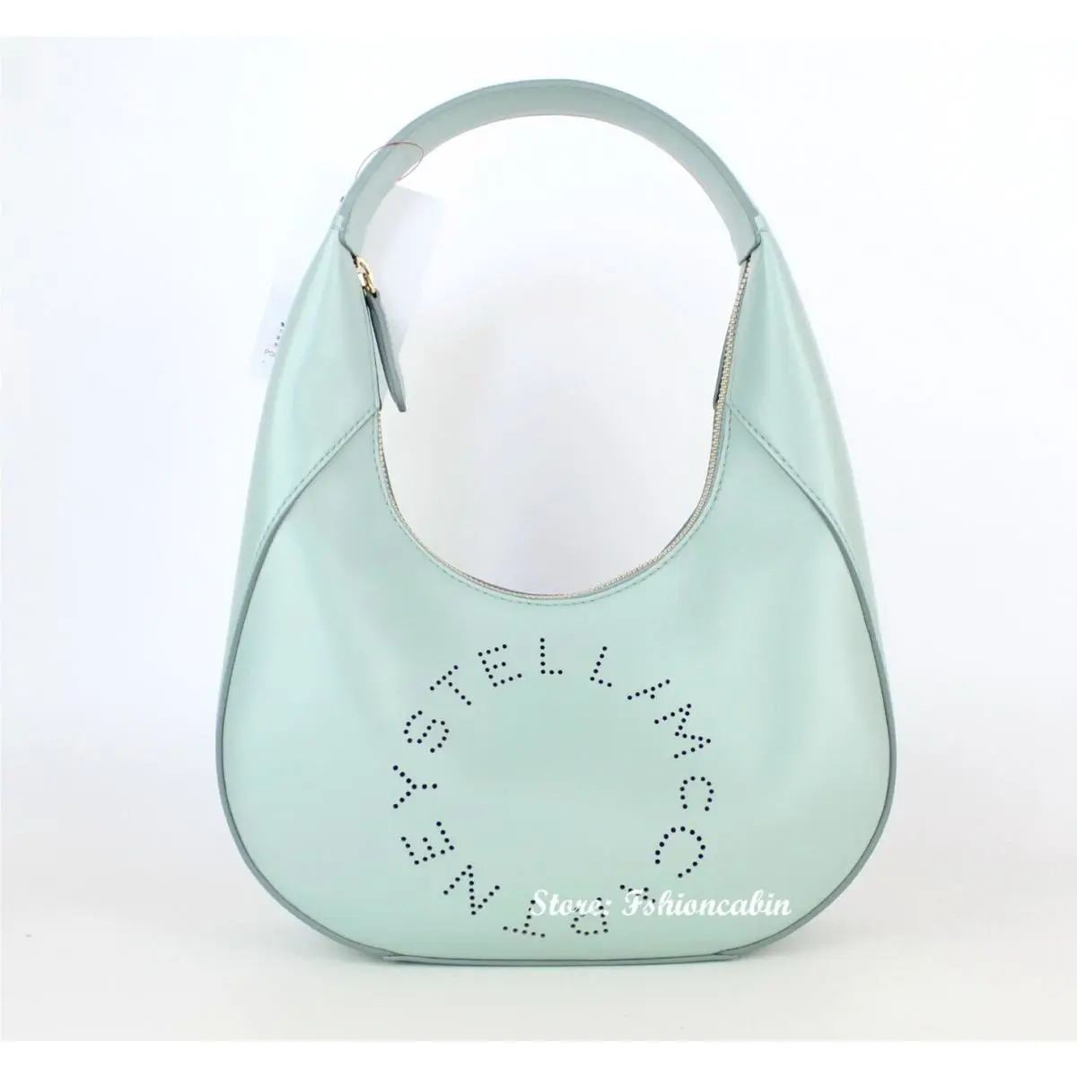 Stella Mccartney Logo Eco-friendly Leather Hobo Bag Mint by Stella McCartney