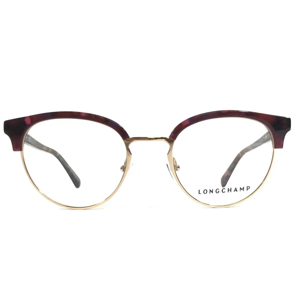 Longchamp Eyeglasses Frames LO2126 513 Blue Red Tortoise Gold Cat Eye 49-20-140