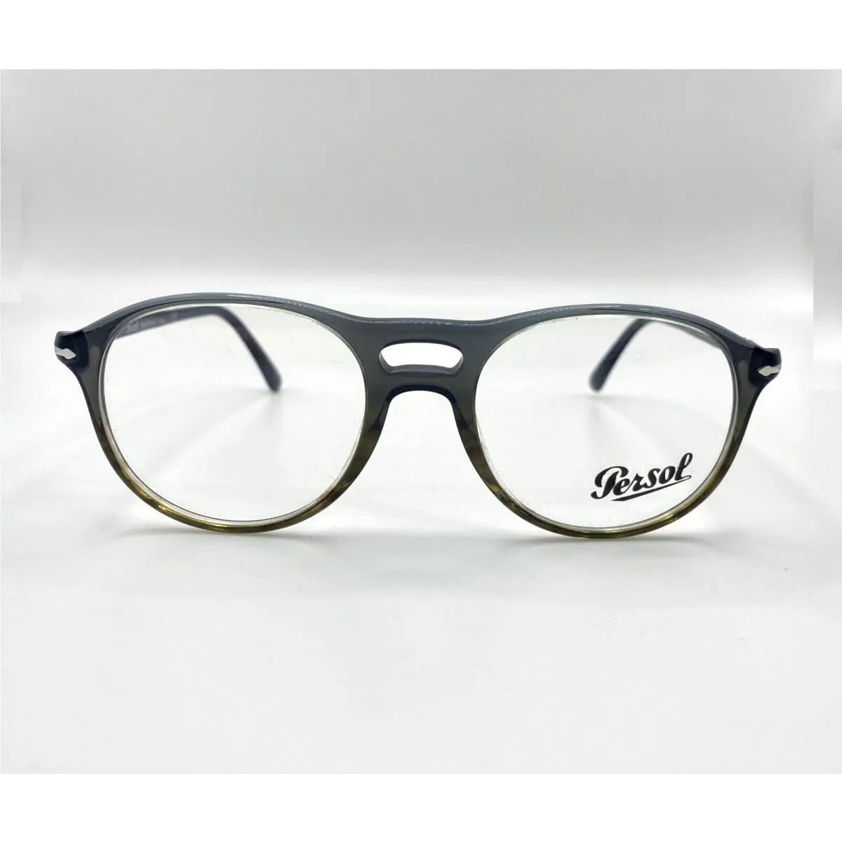 Persol PO3202V Eyeglasses 1012 Gradient Grey Stripped G with Demo Lens 51mm