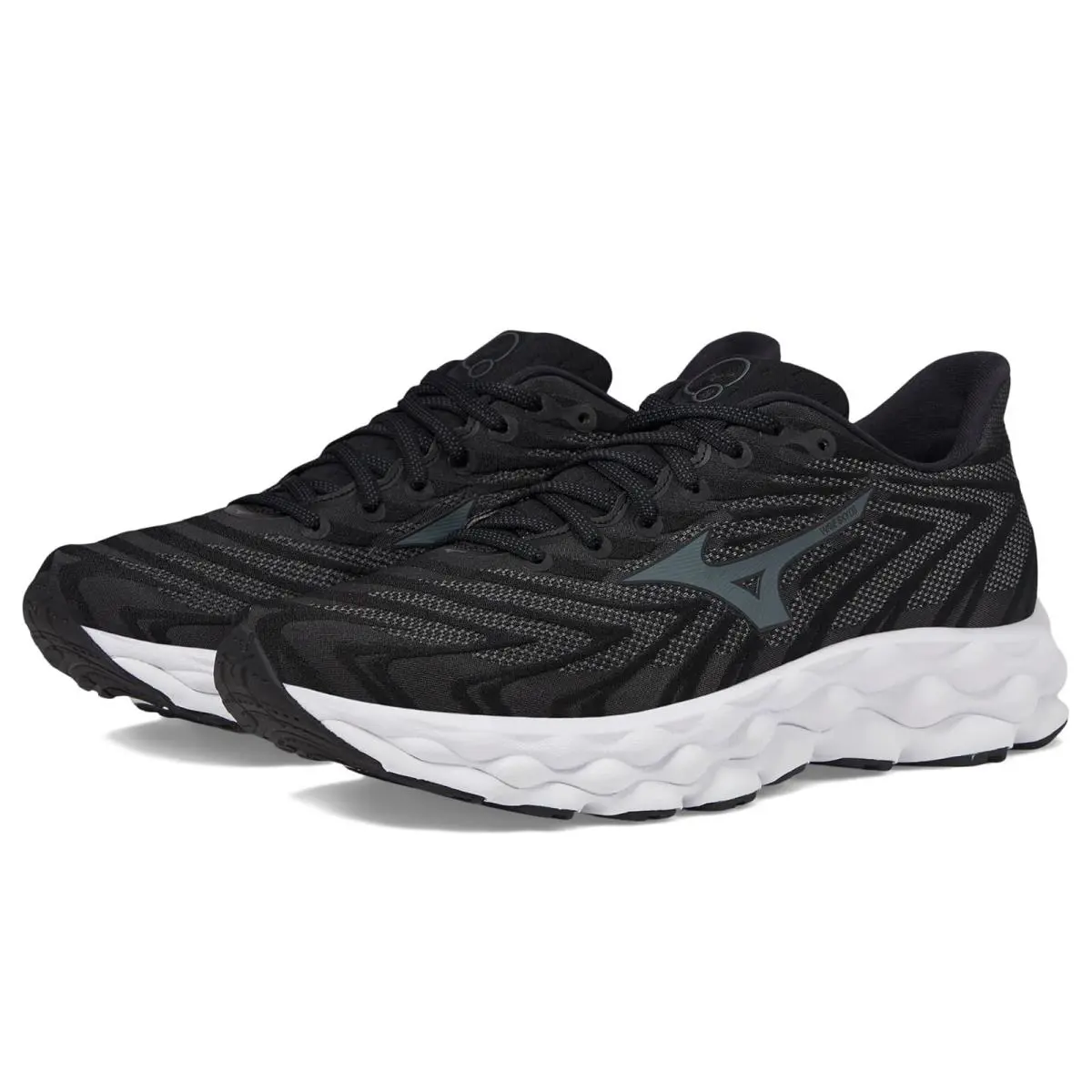 Man`s Sneakers Athletic Shoes Mizuno Wave Sky 8 - Black/Metallic Grey