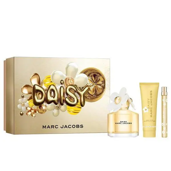 Marc Jacobs Daisy 3 PC Gift Set For WOMEN-3.4 OZ EDT+2.5 OZ Body Lotion + 0.34OZ