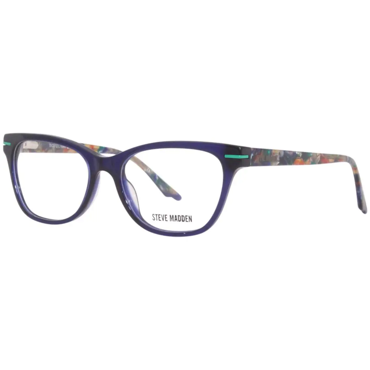 Steve Madden Kimmie Eyeglasses Frame Women`s Navy Full Rim Cat Eye 53mm