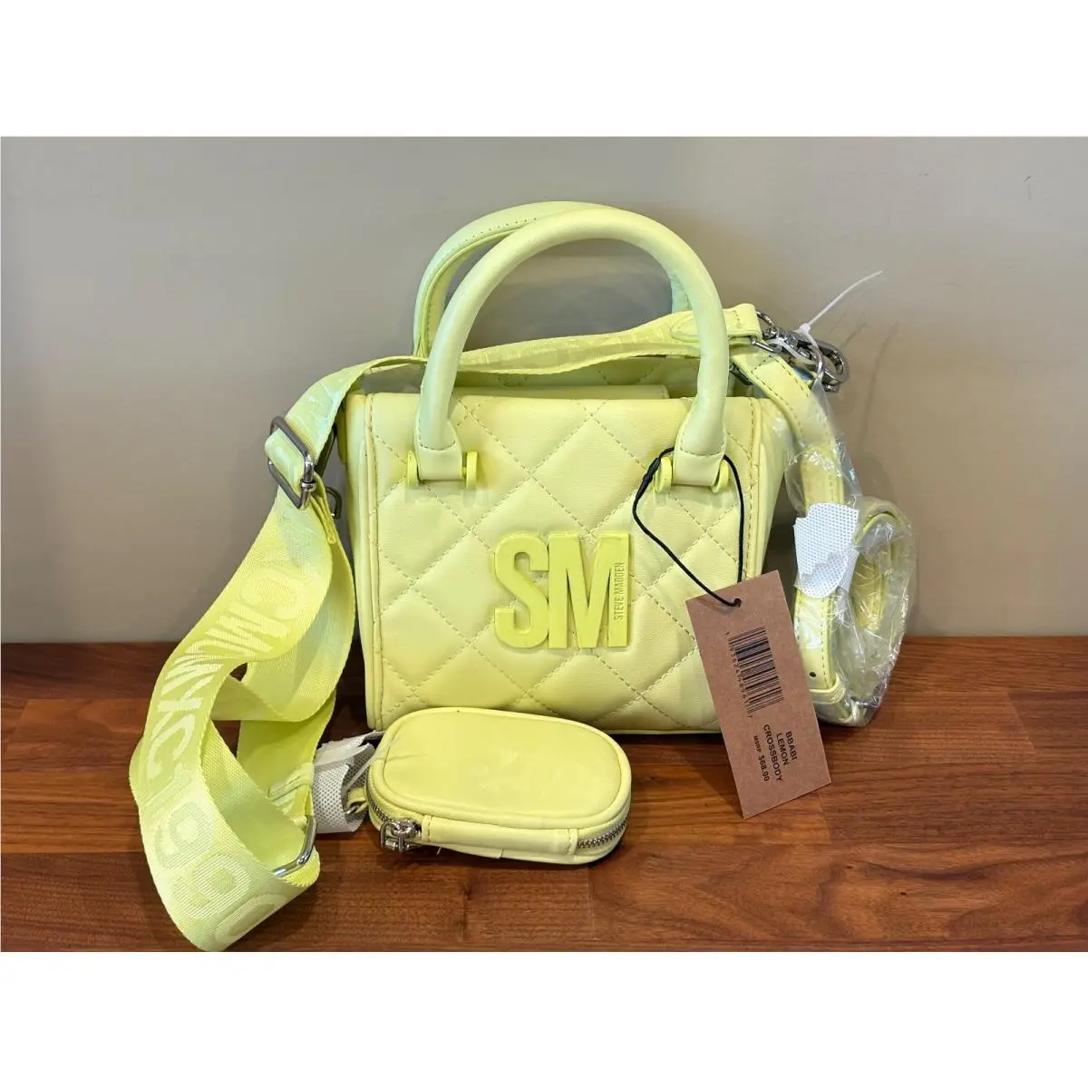 Steve Madden Bbabi Lemon Crossbody Satchel Bag W/ Air Pod Case