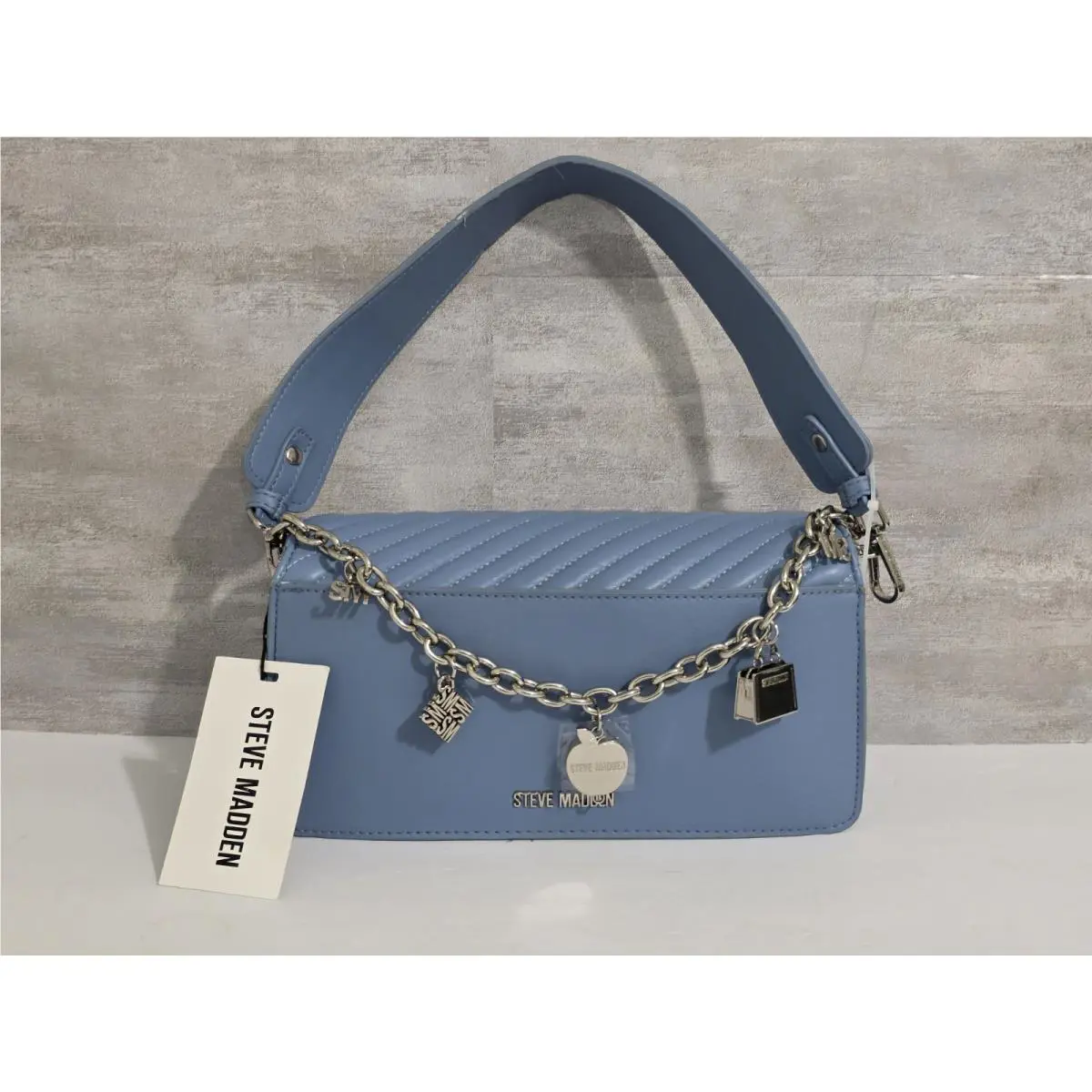 Steve Madden Bglossi Shoulder Bag Clutch Purse Blue