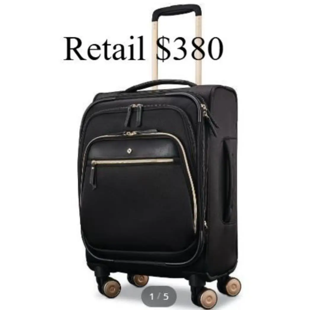 Samsonite Mobile Solution Carry On Spinner Black Suitcase Luggage