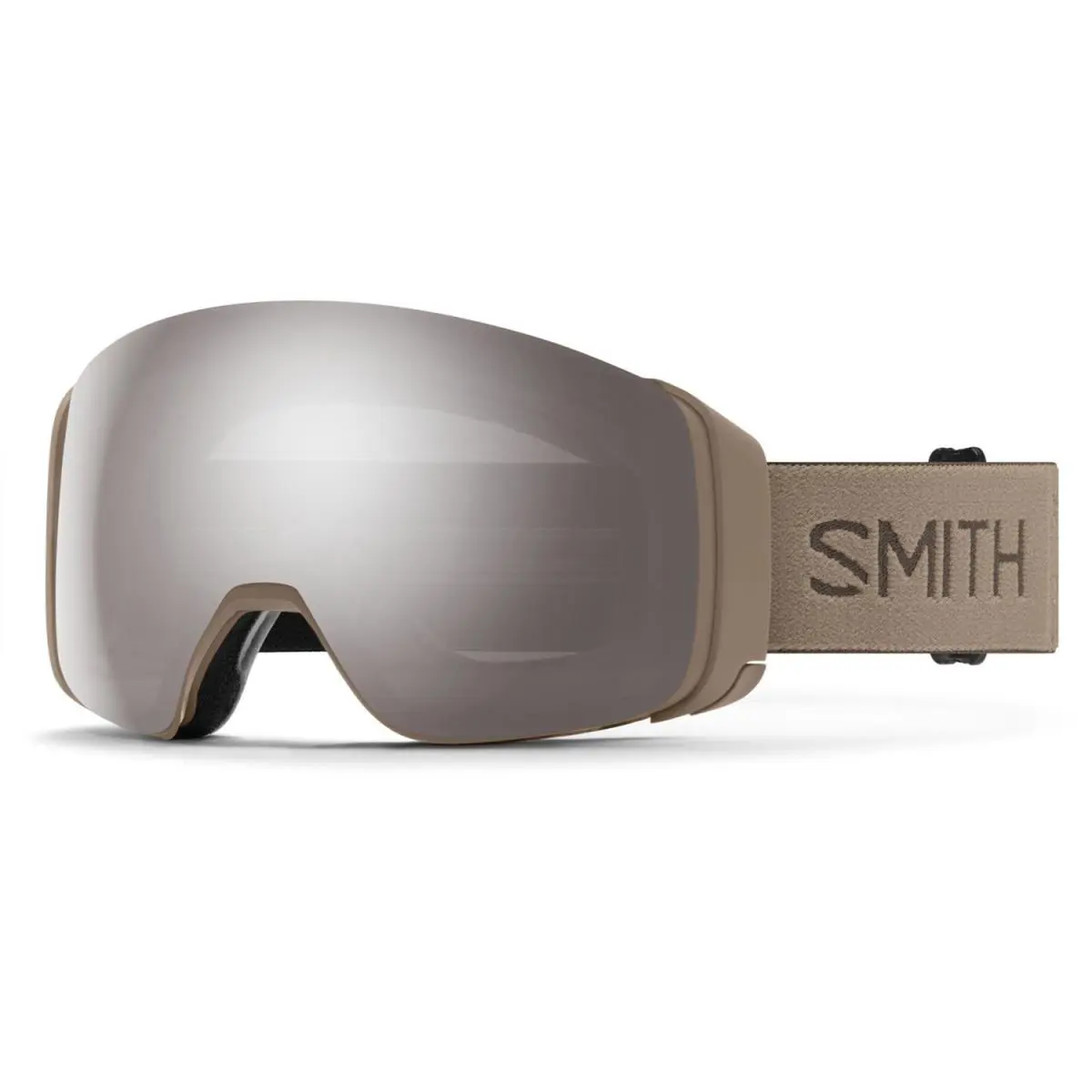 Smith 4D Mag Snow Goggles Bandit Frame Sun Platinum Mirror Lens + Bonus - Frame: Brown