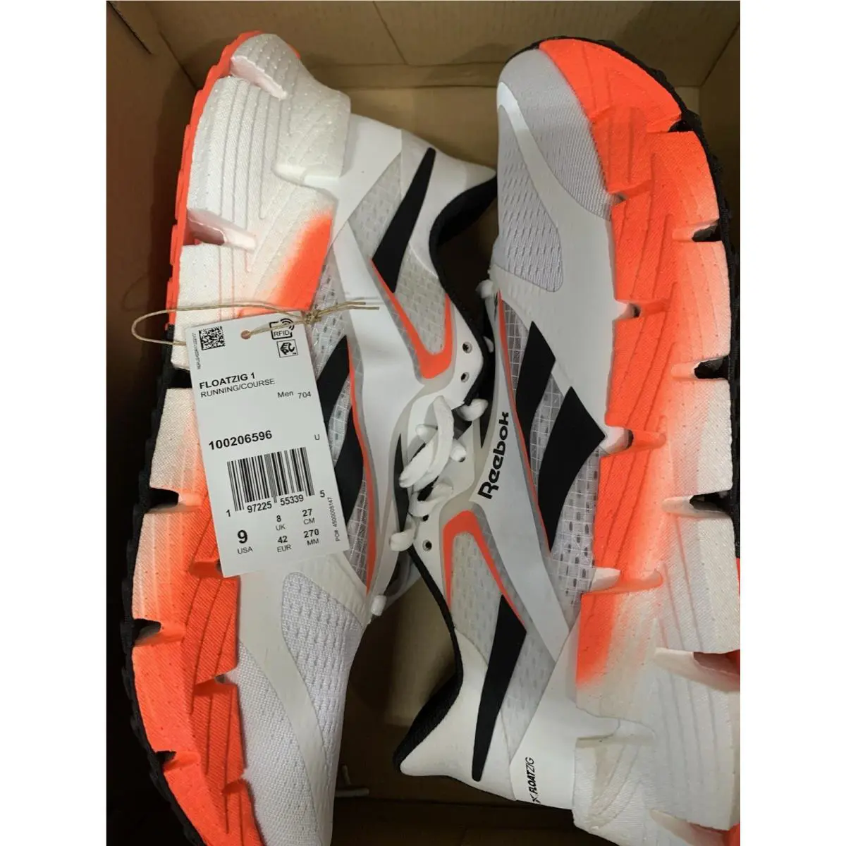 Reebok shoes - Reebok FloatZig - FloatZig - 100206596 - White, Manufacturer: Footwear White/Orange Flare/Core Black 4