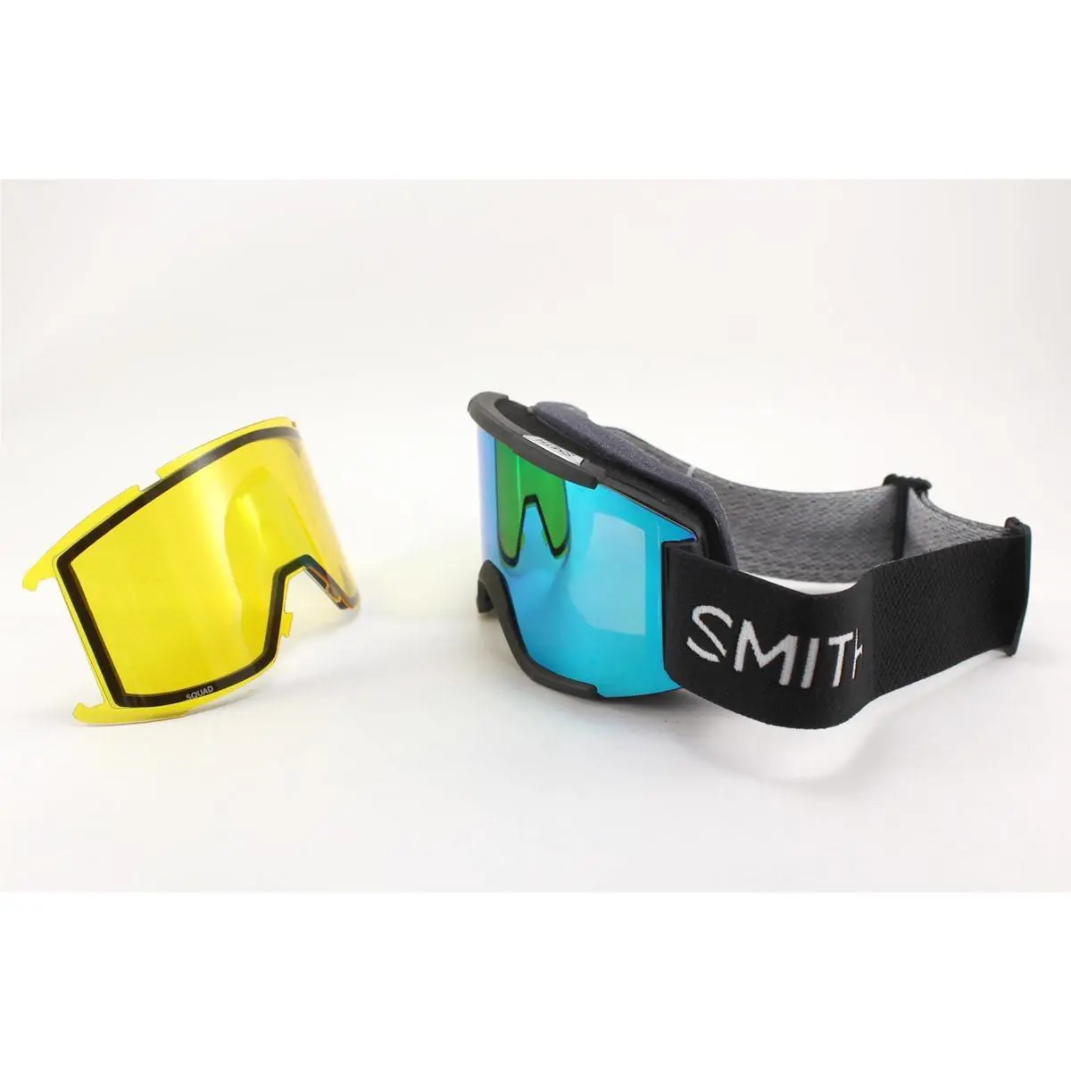 Smith Squad Ski / Snow Goggles Black Chromapop Sun Green Mirror Lens + Bonus