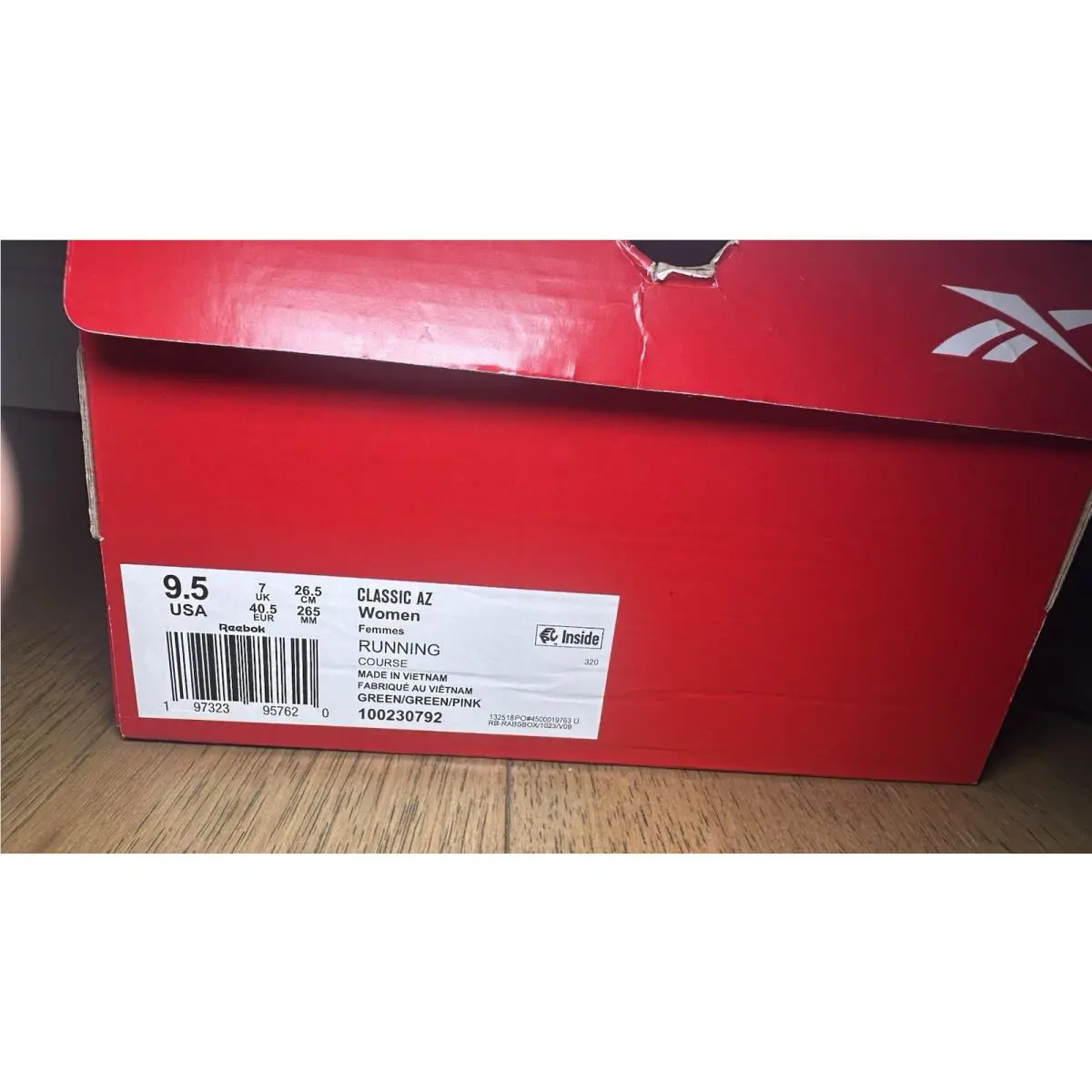 Reebok shoes - Reebok Classic - Classic - green/pink (UPC: 0197323957620) 8