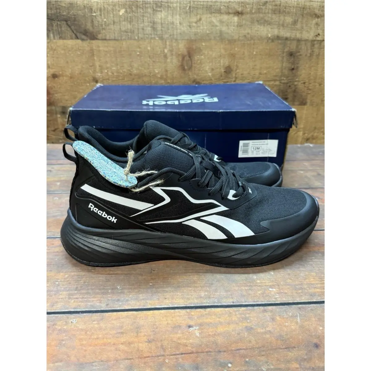Reebok Verse Black White Men 12 Running Training Shoes AR30283M