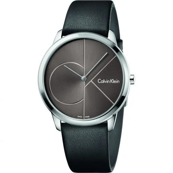 Calvin Klein K3M211C3 Minimal 40mm Leather Strap Unisex Watch