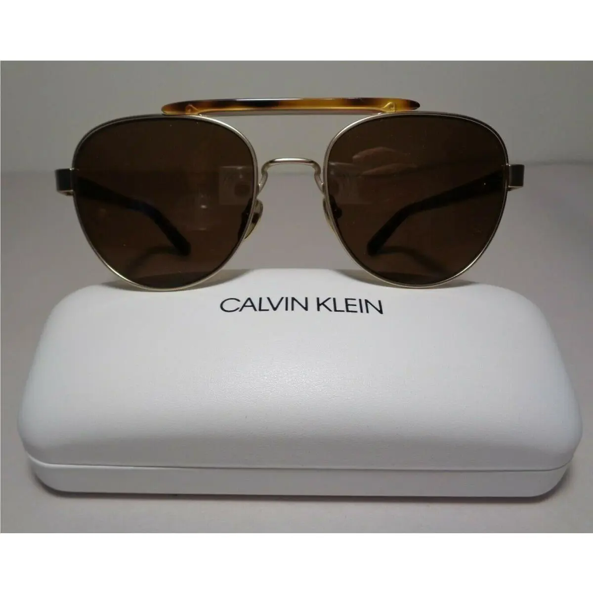 Calvin Klein CK19306S Soft Tortoise Women`s Aviator Sunglasses