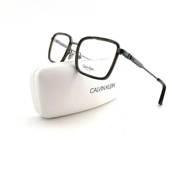 Calvin Klein Frames CK8059 Satin Titanium Unisex Eyeglasses 54 mm - Frame: unisex