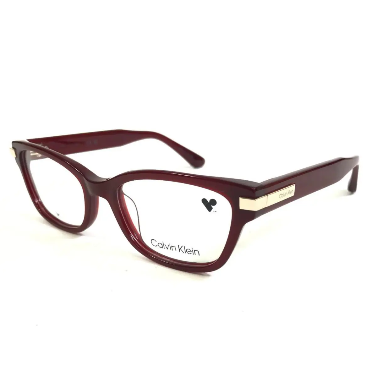 Calvin Klein Eyeglasses Frames CK25541 605 Red Gold Cat Eye Full Rim 52-18-145