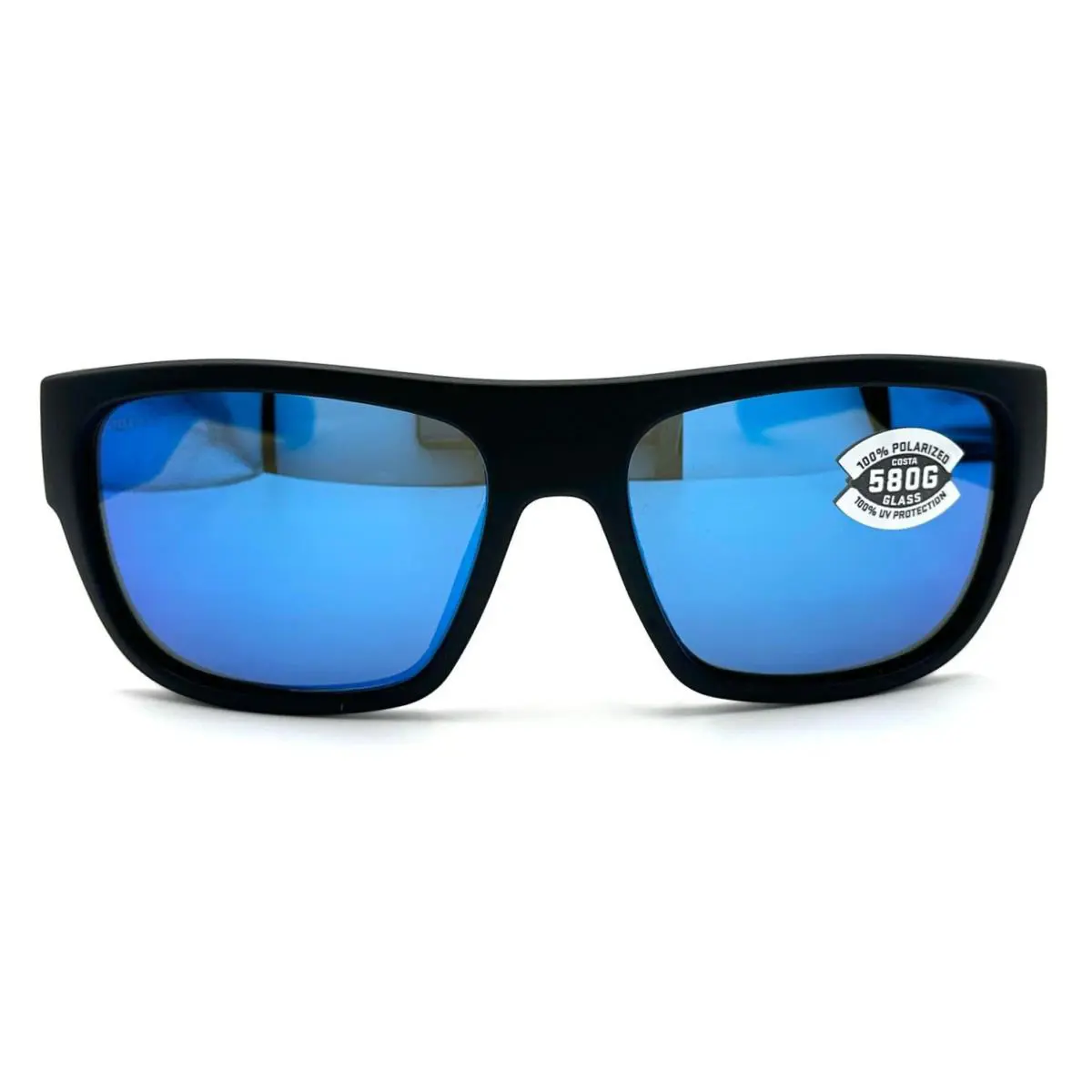 Costa Del Mar Sampan 580G Polarized Sunglasses Matte Black/blue Glass