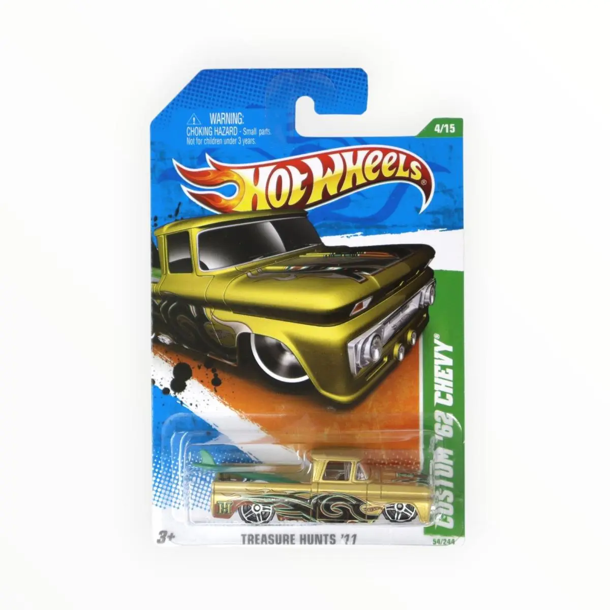 Hot Wheels Custom `62 Chevy 54/244 - Treasure Hunt - 2011 A