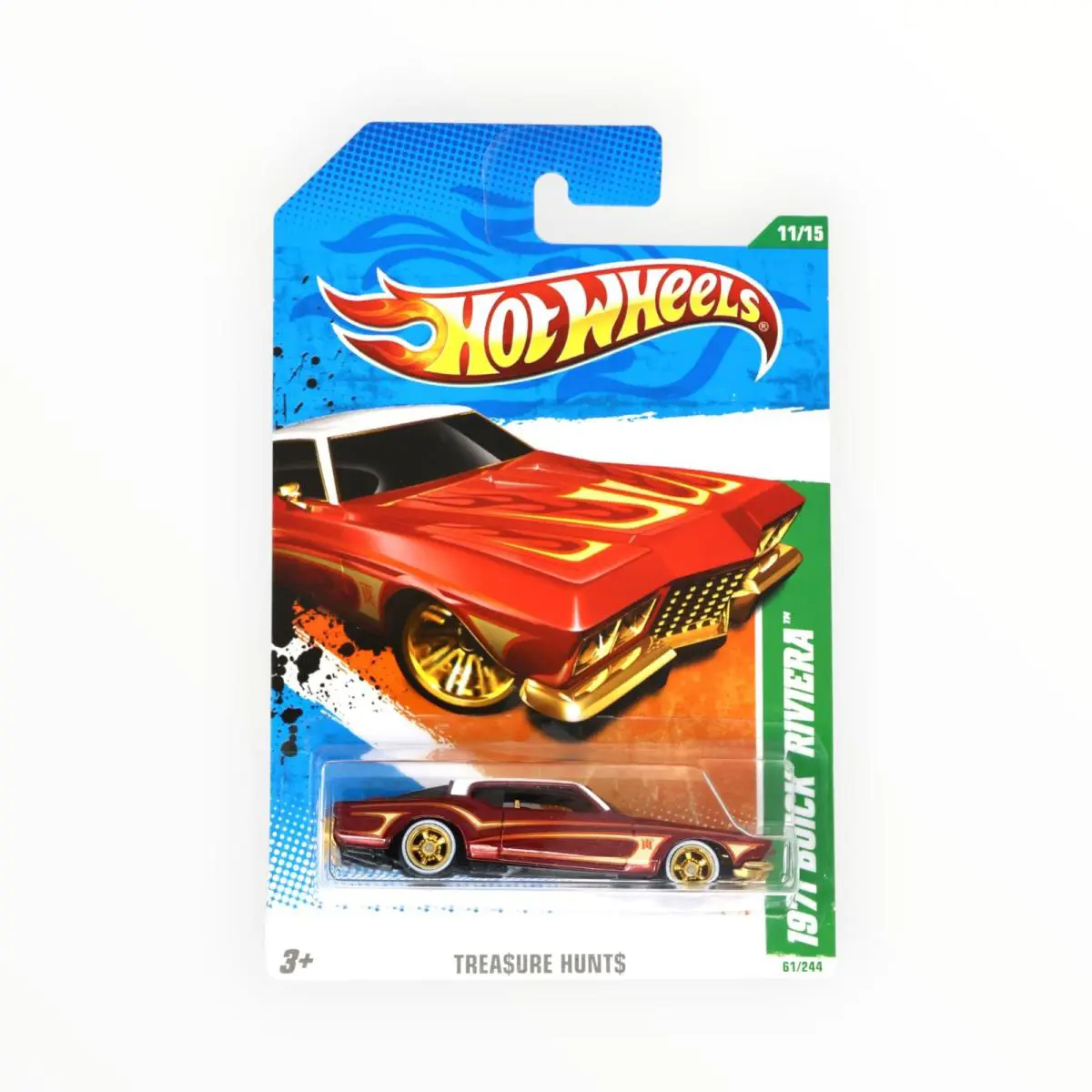 Hot Wheels `71 Buick Riviera 61/244 - Super Treasure Hunt - 2011 A