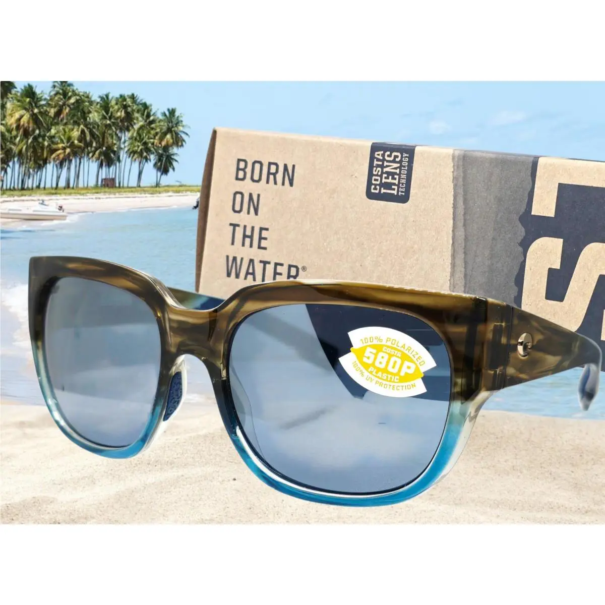 Costa Del Mar Shiny Wahoo/silver Mirror Waterwoman Polarized 580P Sunglasses