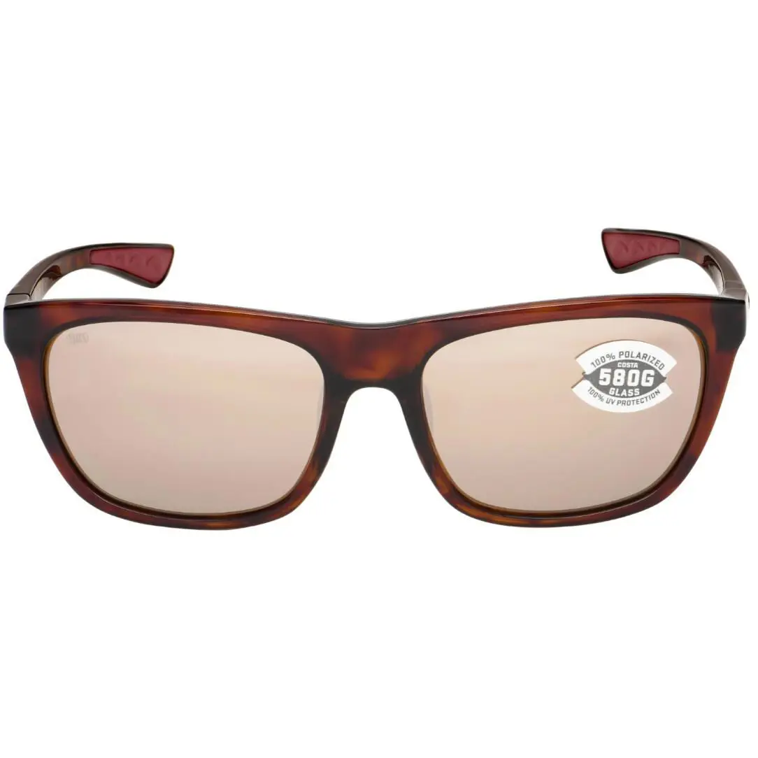 Costa Del Mar Cheeca Sunglass Shiny Rose Tortoise/copper Silver Mirror 580Glass - Frame: Shiny Rose Tortoise, Lens: Copper Silver Mirror 580Glass