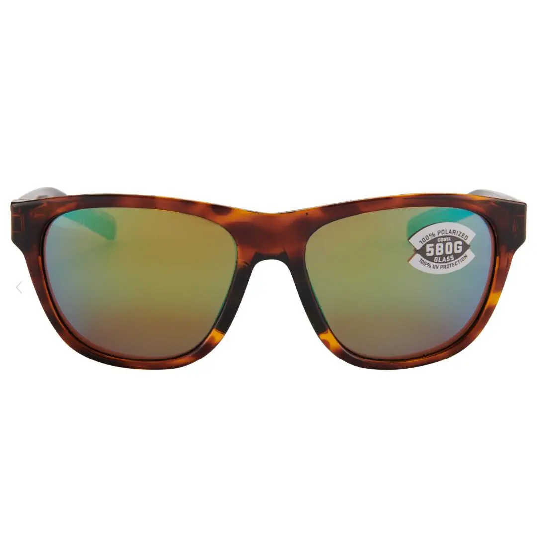 Costa Del Mar Bayside Sunglasses Shiny Tortoise/green Mirror 580Glass - Frame: Shiny Tortoise, Lens: Green Mirror 580Glass