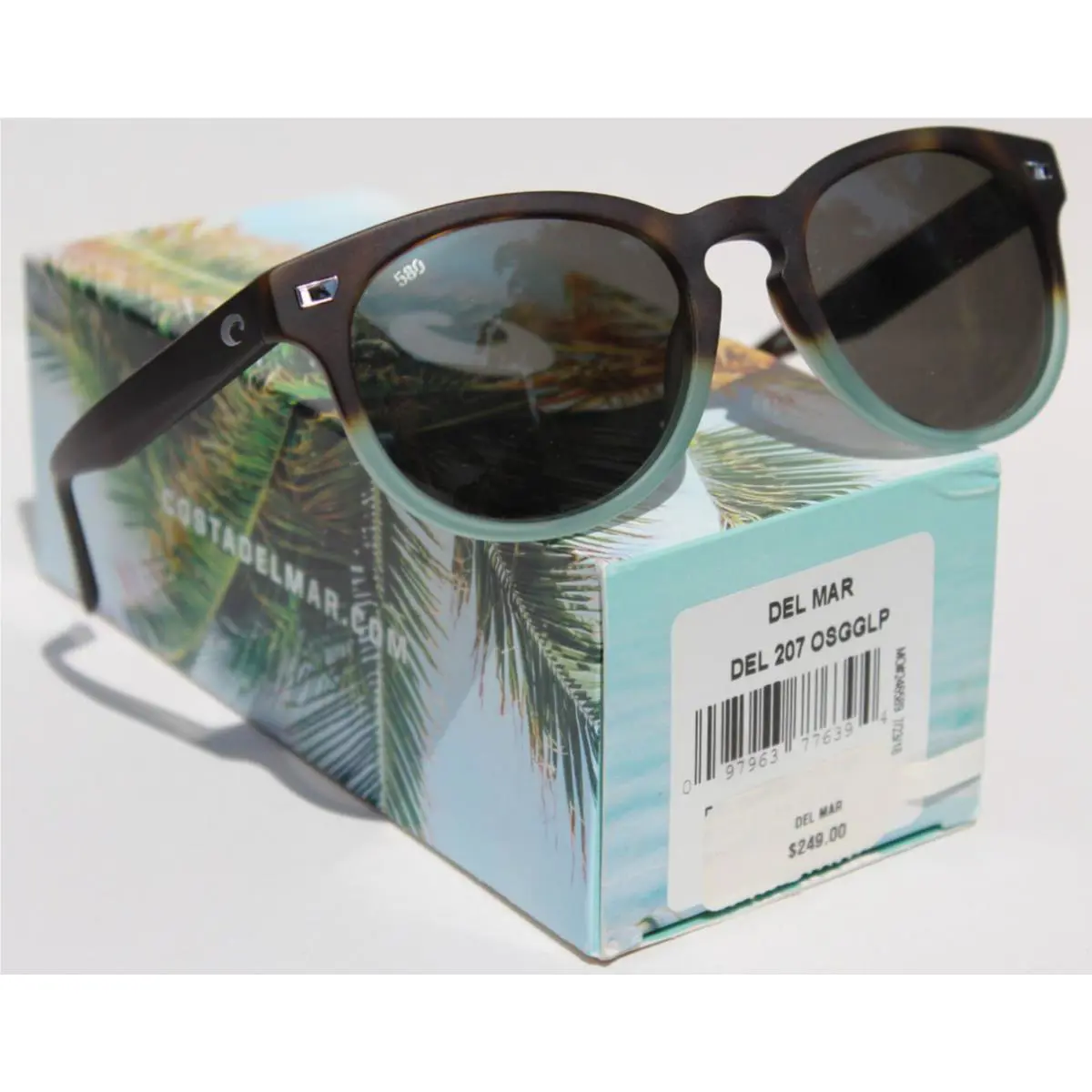 Costa Del Mar Del Mar Polarized Sunglasses Womens Tidepool/gray Silver 580G