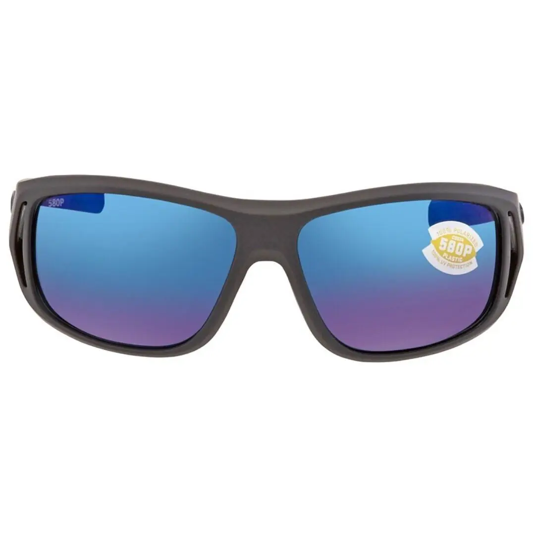 Costa Del Mar Montauk Sunglasses Matte Black Ultra/blue Mirror 580Plastic