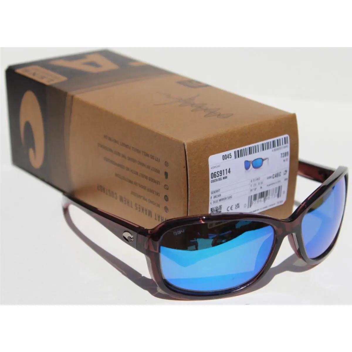 Costa Del Mar Seadrift Polarized Sunglasses Womens Urchin/blue 580G 58mm