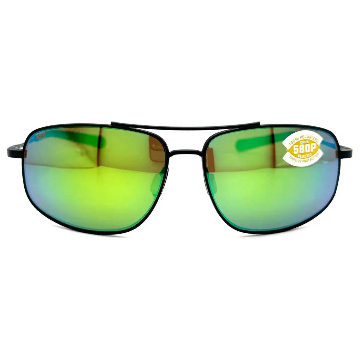 Costa Del Mar Shipmaster Sunglasses Satin Black/green Mirror 580Plastic