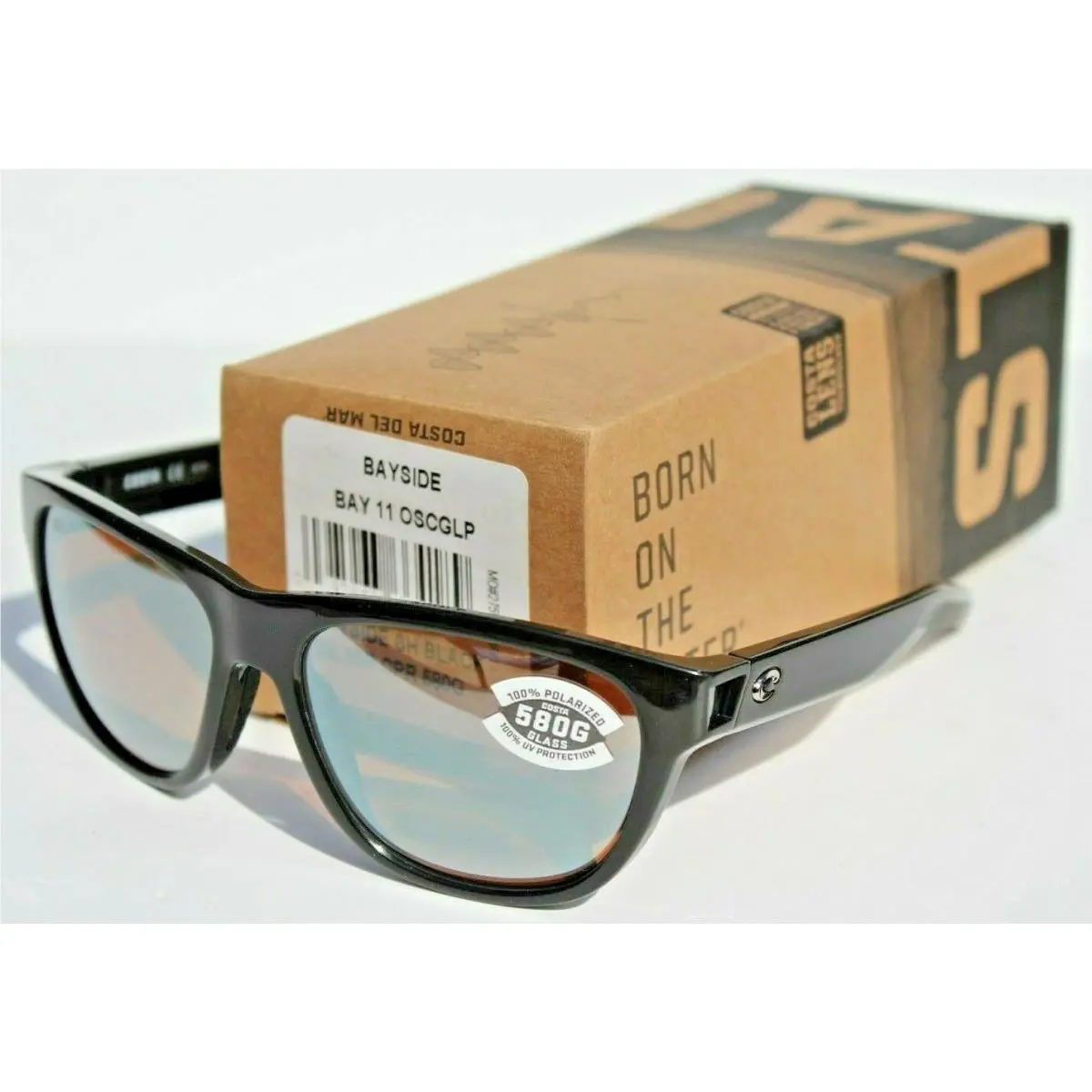 Costa Del Mar Bayside 580 Polarized Sunglasses Black/silver Mirror 580G