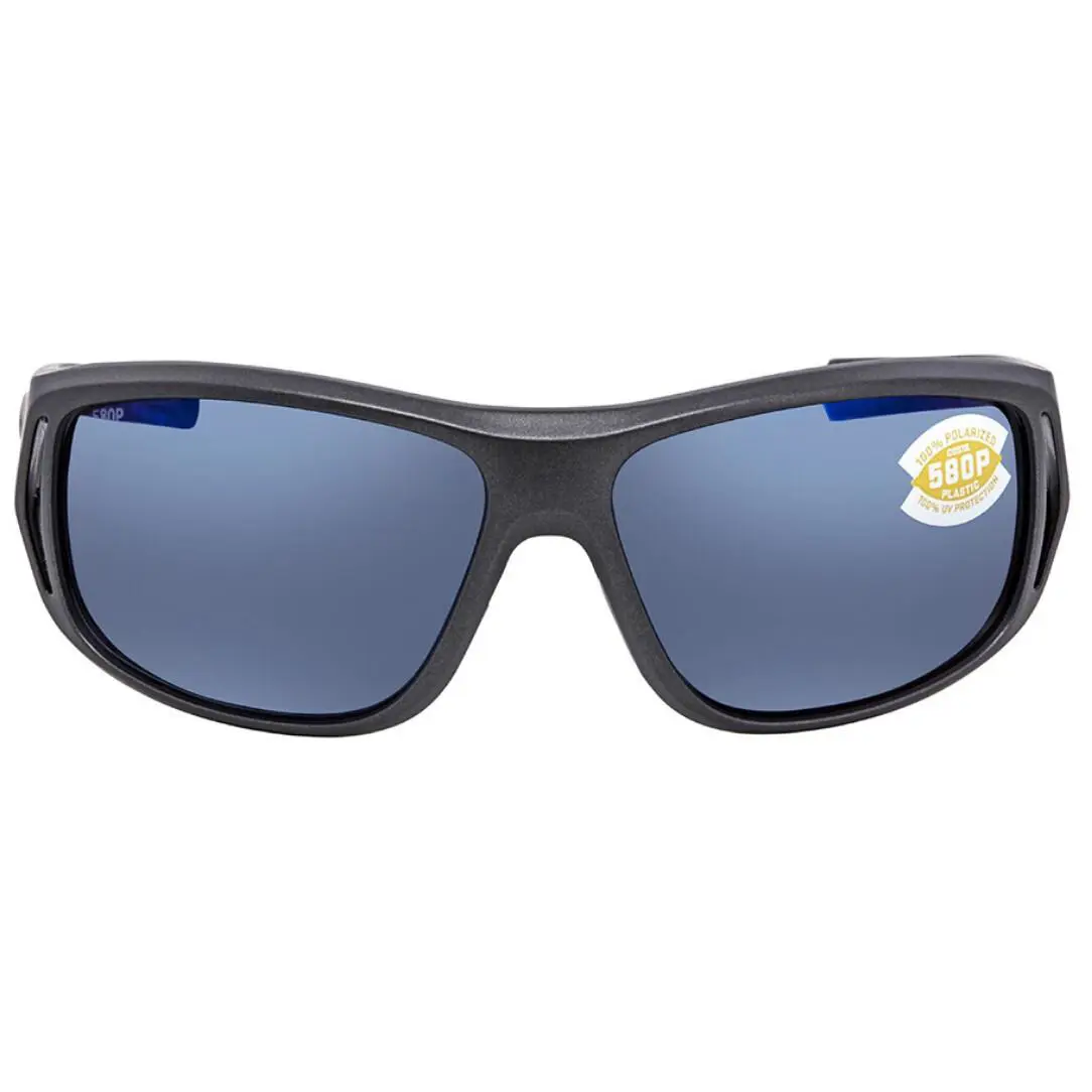 Costa Del Mar Montauk Sunglass Steel Gray Metallic/blue Mirror 580Plastic - Frame: Steel Gray Metallic, Lens: Blue Mirror 580Plastic