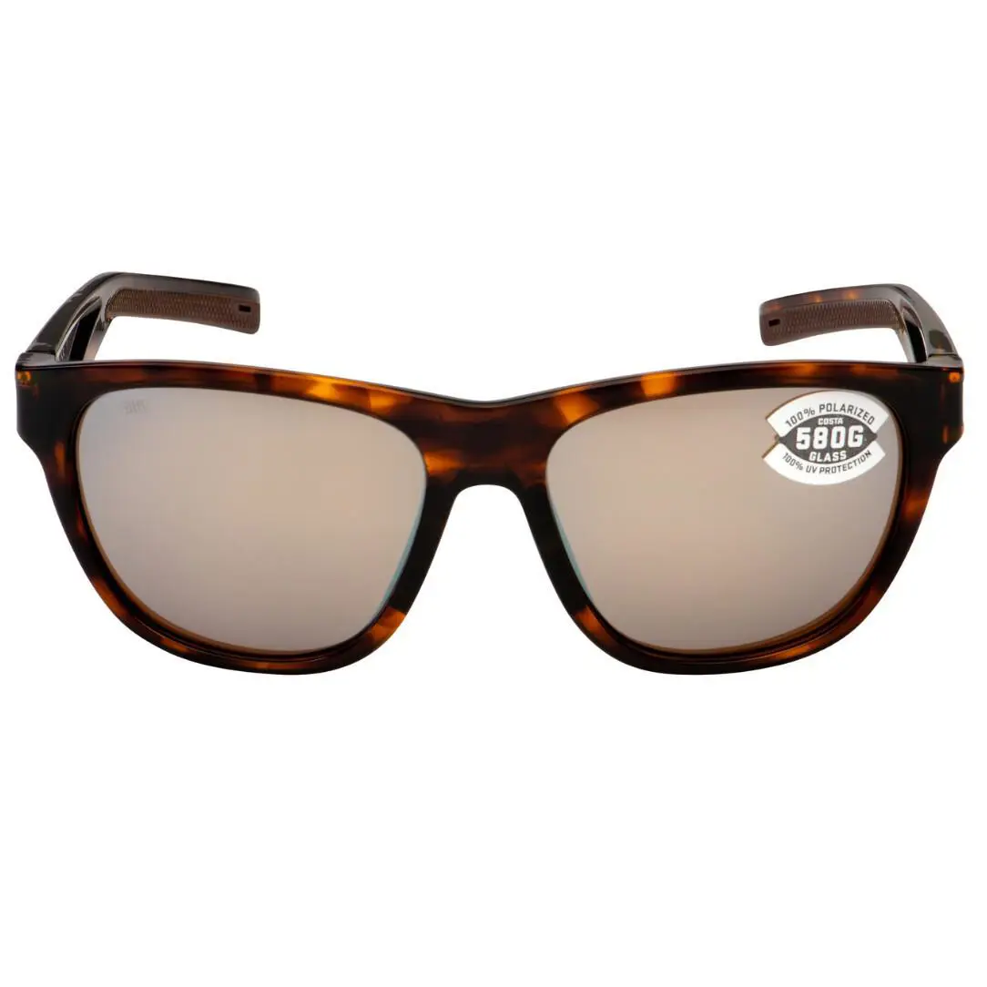 Costa Del Mar Bayside Sunglasses Shiny Tortoise/copper Silver Mirror 580Glass - Frame: Shiny Tortoise, Lens: Copper Silver Mirror 580Glass