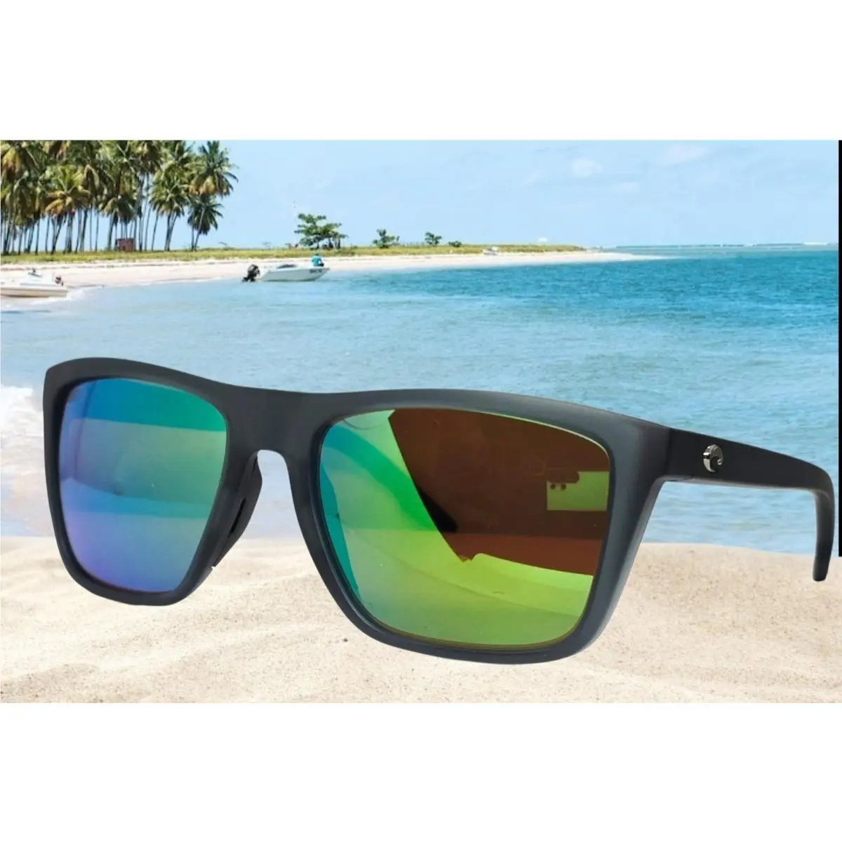 Costa Del Mar Gray Smoke/green Mirror Mainsail XL Polarized 580G Sunglasses