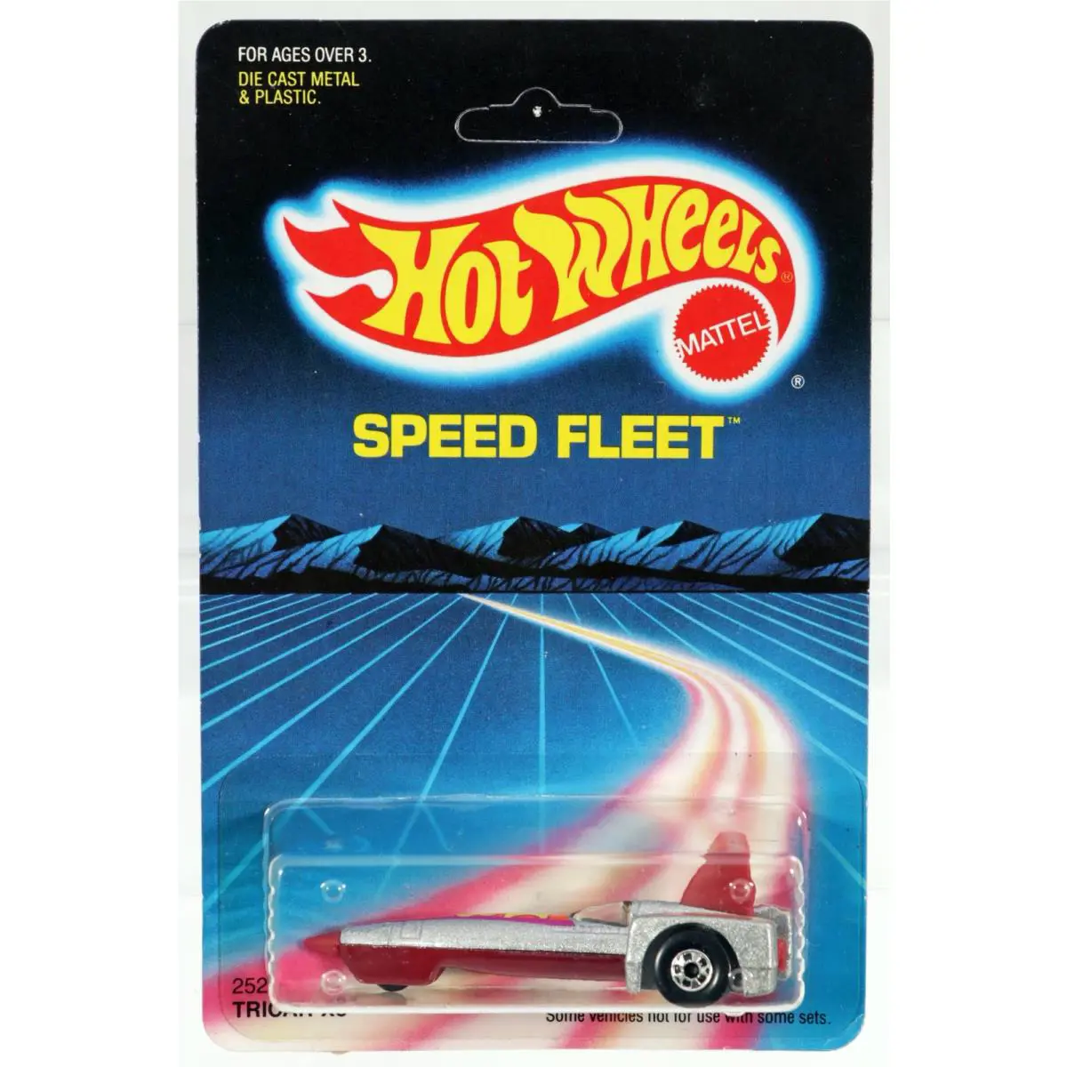 Vintage Hot Wheels Tricar X8 Speed Fleet Series - 2525 Nrfp 1986 Silver 1:64